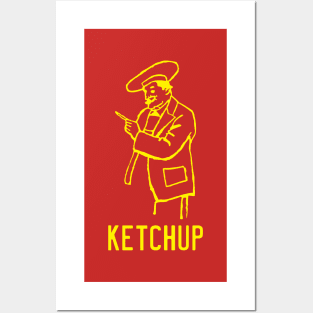 Retro Ketchup Bottle Posters and Art